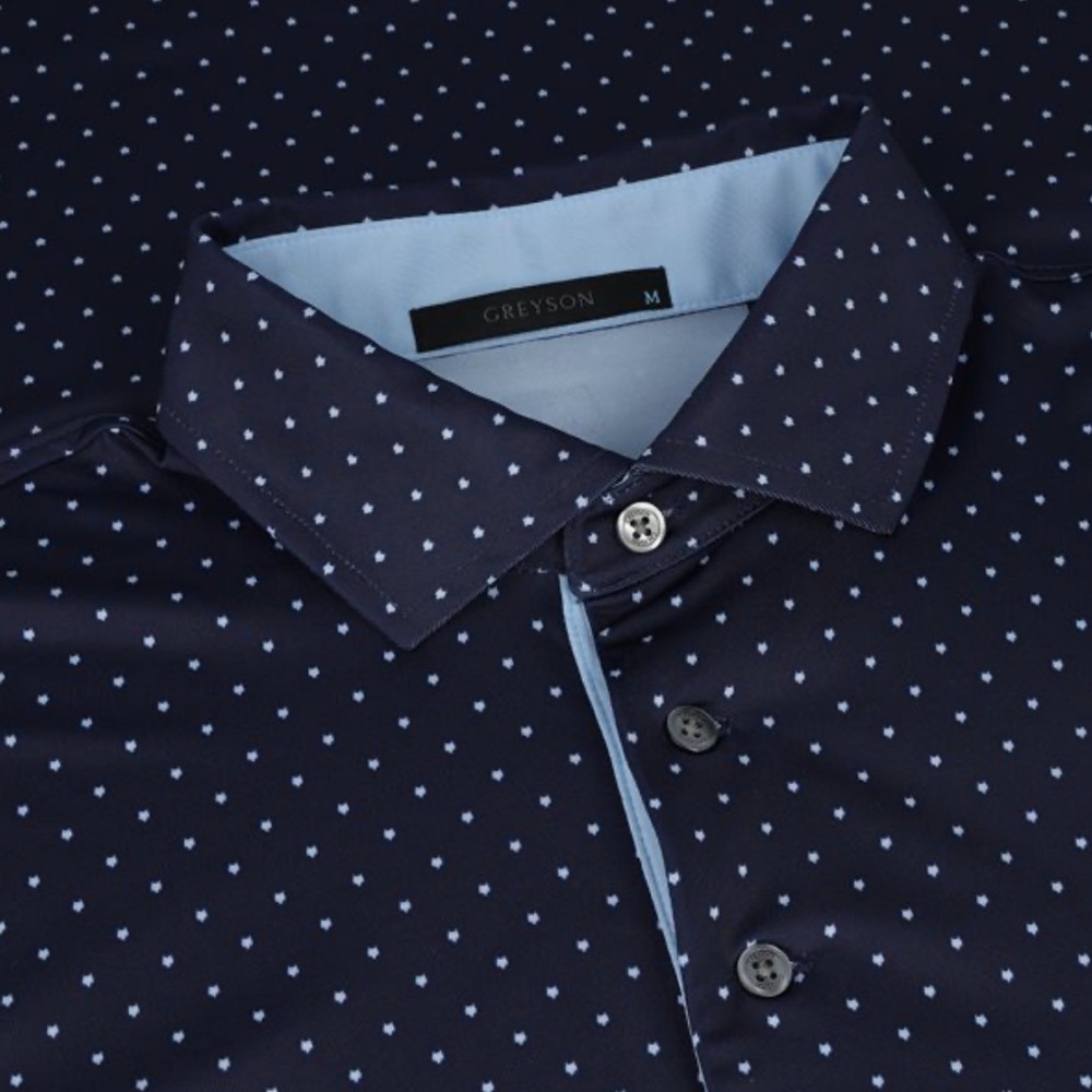 Greyson Navy Polka Dot Men's Shirt